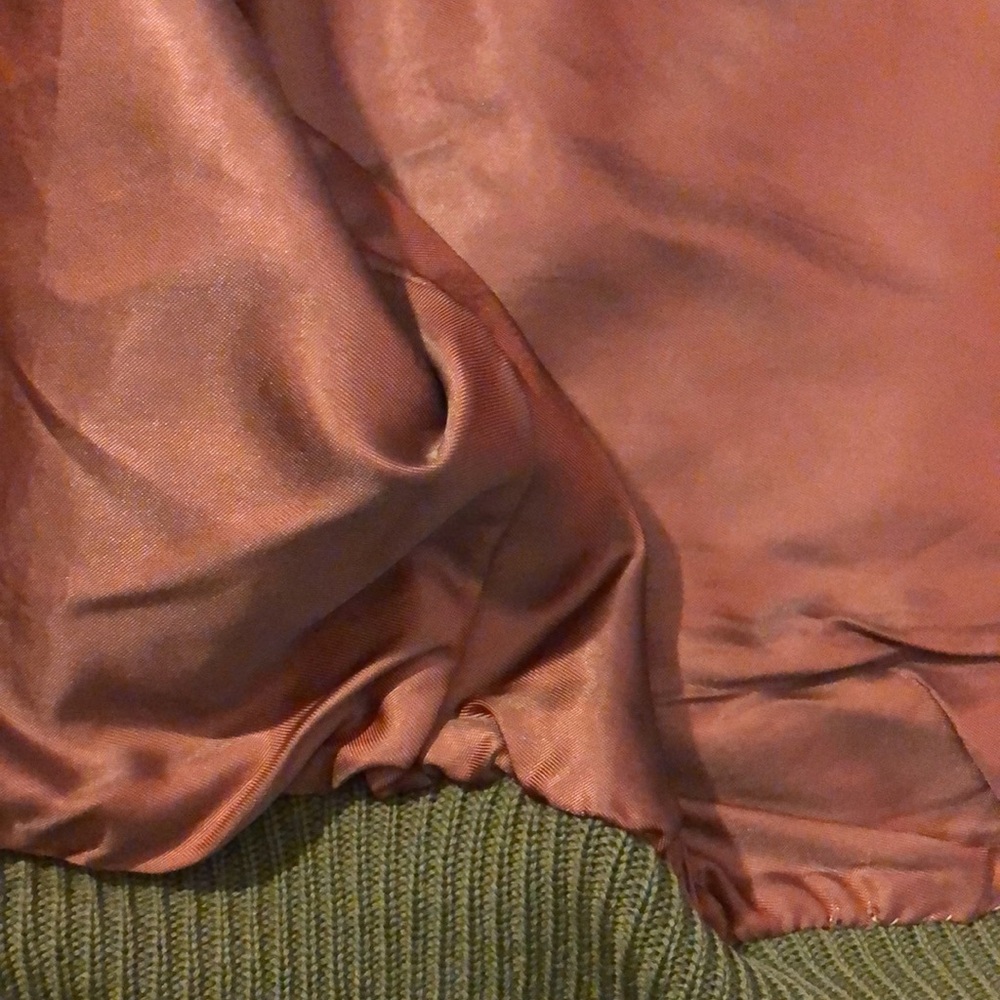 Unique Vintage Saks Fifth Ave Green soft lamb skin Leather Vest - Picture 6 of 9